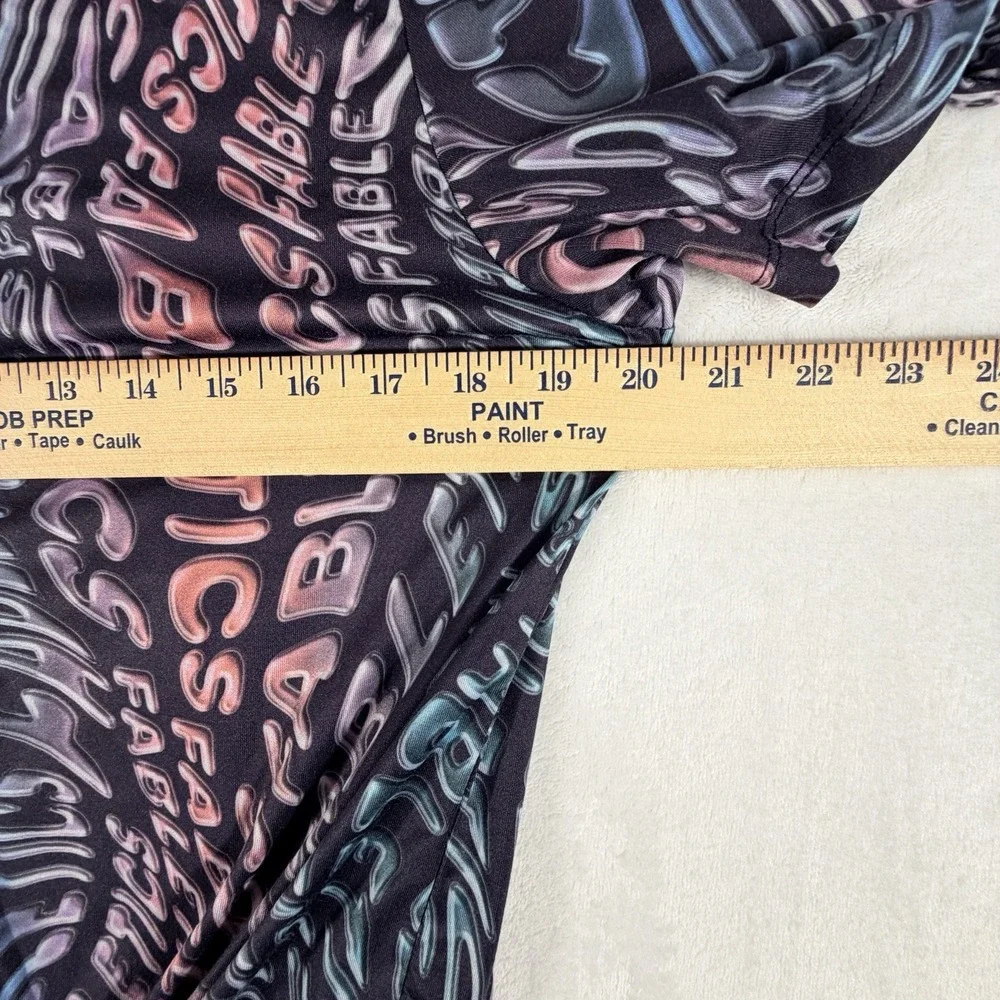 Fabletics Shirt Women's Sz L Multi-Color Dry-Flex Tee Mind Melt